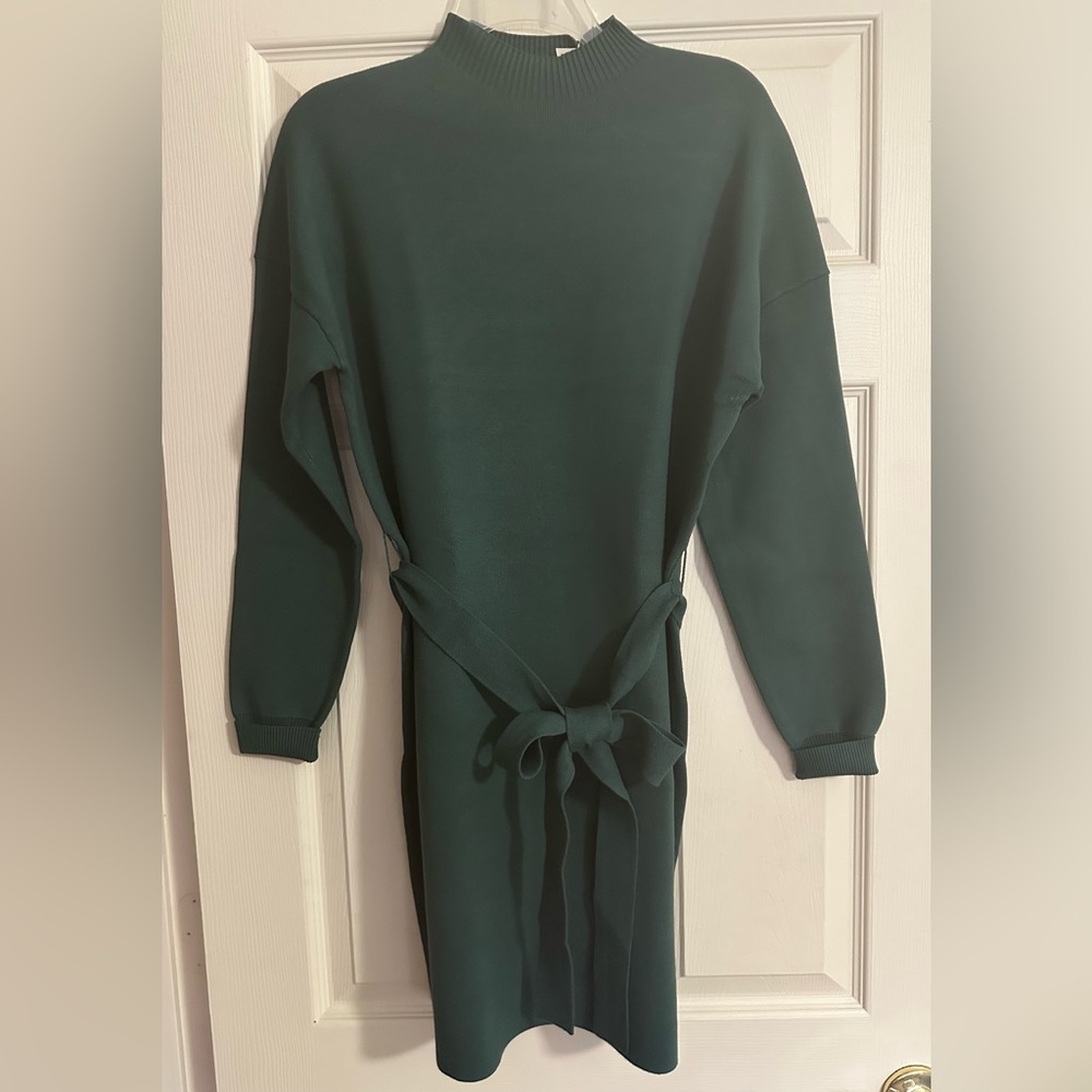 NWT BODEN high neck trekking green sweater dresss